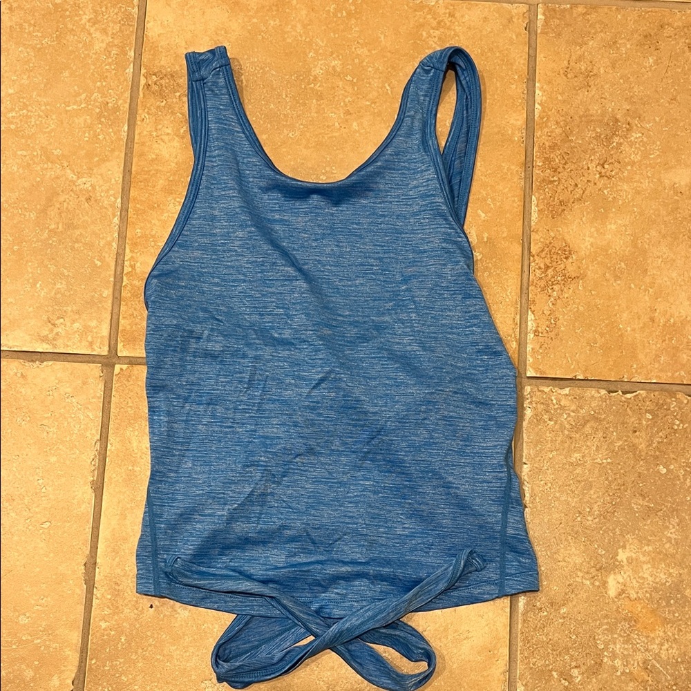 Fabletics Blue Tank Top tie back